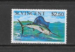 FISH - ST VINCENT #423 SAILFISH  (TYPE II) MNH