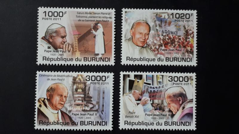 Burundi 2011. - Pope John Paul II ** MNH complete set (perforated)