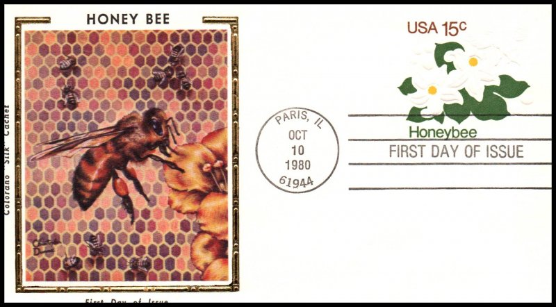 US U599 Honeybee Colorano U/A FDC