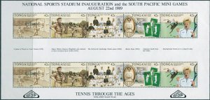 Tonga 1989 SG1045a Tennis x 2 specimen sheetlet MNH