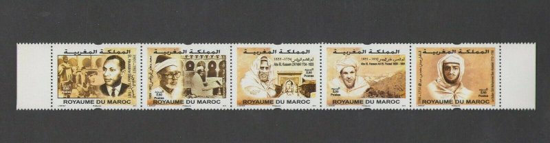 MOROCCO:Sc. 1168 / **FAMOUS MOROCCONS**/ Strip of 5 / All MNH