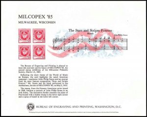 1985 MILOPEX Milwaukee BEP Stars & Stripes Forever - Sousa SC105 SCCS: B-76