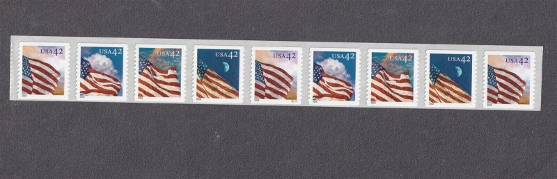 PNC9 42c Flag SA V2222 spaces Without US 4247a MNH F-VF