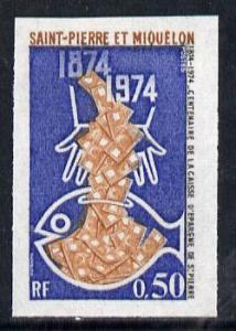 St Pierre & Miquelon 1974 Savings Bank (Fish) imperf ...