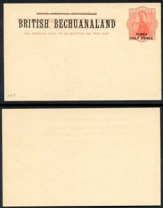 British Bechuanaland 1 1/2d O/P on QV 1d Red Foreign Postcard Mint