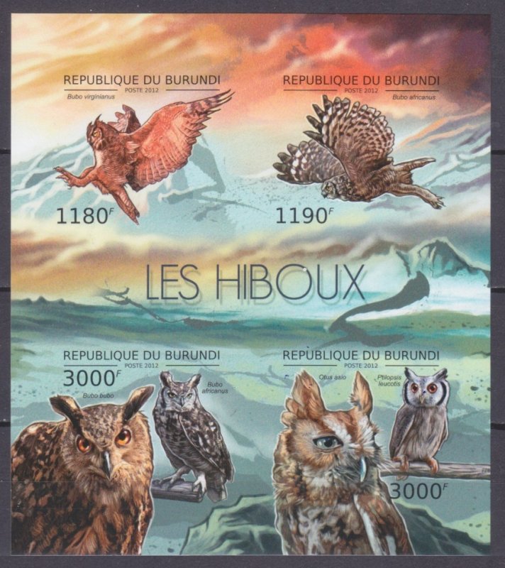 2012 Burundi 2808-2811KLb Birds / Owl 15,00 €