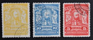 Venezuela 245-247 Used Complete Set of 3 1905