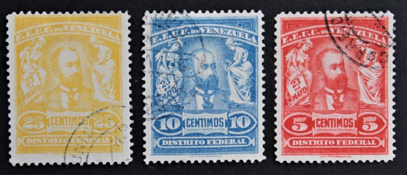 Venezuela 245-247 Used Complete Set of 3 1905