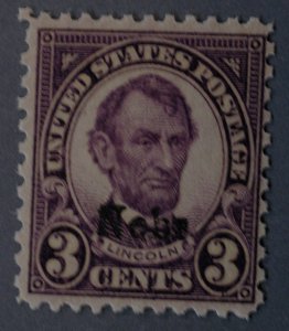 United States #672 3 Cent Lincoln Nebr Overprint MNH