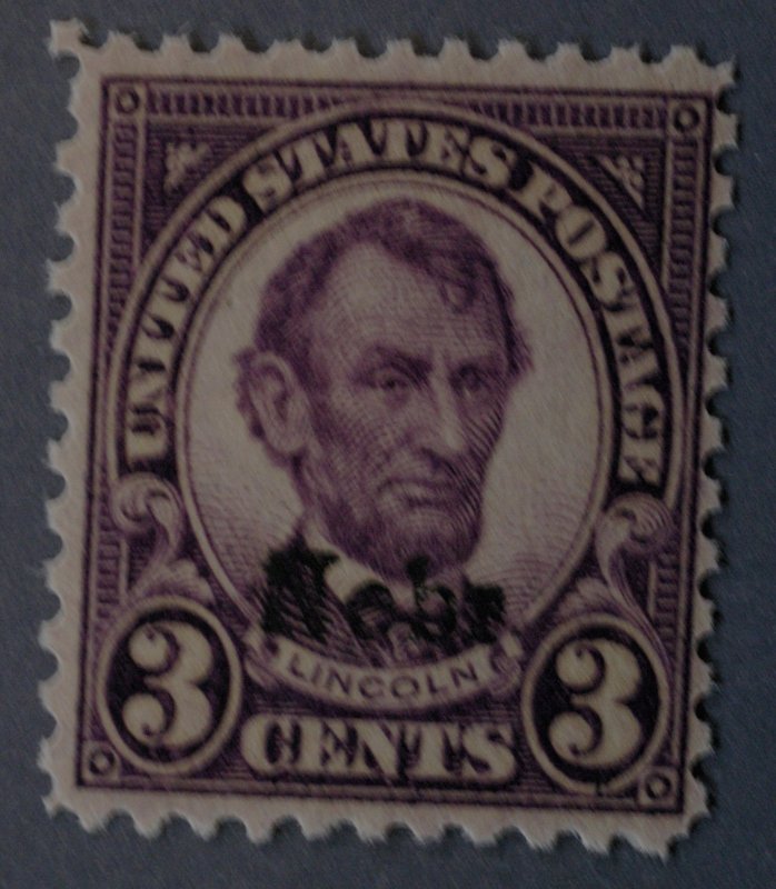 United States #672 3 Cent Lincoln Nebr Overprint MNH