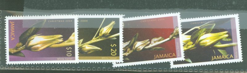 Jamaica #997-1000  Single (Complete Set) (Flowers)