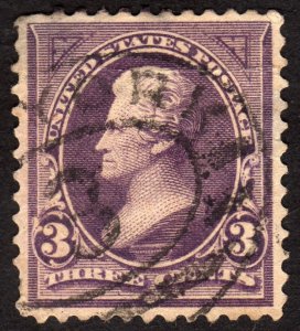 1894, US 3c, Jackson, Used, thin, Sc 253