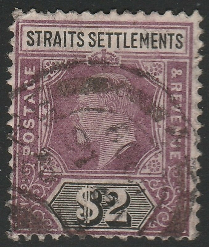 Malaya Singapore 1905 Straits Settlements KE VII $2 Used MCCA SG#137 M1581