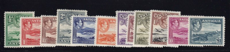 Antigua Scott # 84 - 95 set VF OG lightly hinged nice color cv $ 72 ! see pic ! 