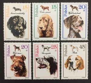 Poland 1989 #2900-5(6), Dogs, MNH.