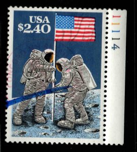 USA Scott 2419 Astronauts planting Flag on moon stamp Used