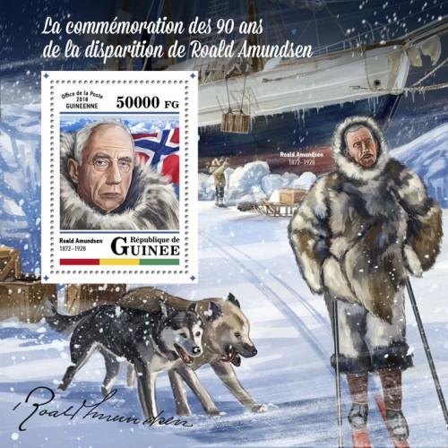 GUINEA - 2018 - Roald Amundsen - Perf Souv Sheet - MNH