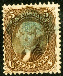 US Stamps # 95 Used F-VF light cancel strong quill Scott Value $850.00