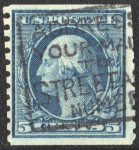 SC#496 5¢ Washington Coil Single (1919) Used