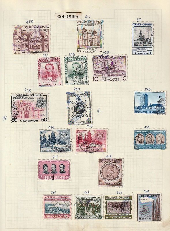 COLOMBIA Old/Mid M&U Collection on Pages (Aprx 250+Items) Goy 3194