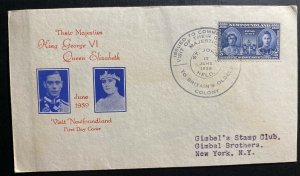 1939 St John Newfoundland First Day Cover FDC King George VI Royal Visit