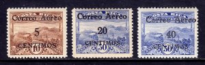 Costa Rica - Scott #C3-C5 - MH - SCV $1.50