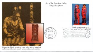 FDC 2004 SC #3873 Fleetwood, Tlingit Sculptures - Santa Fe NM - Single - J3164