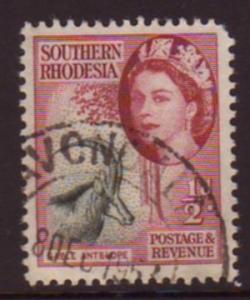 Southern Rhodesia1953 Sc81, SG#78 1/2d Red Sable Antelope USED-VF-NH.