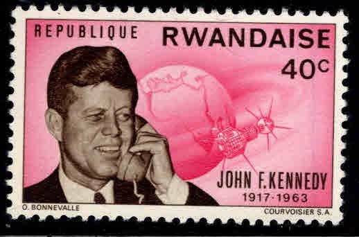 RWANDA Scott 131 MH*  US President JFK stamp