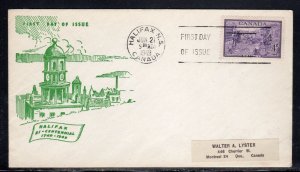 Canada #283 Halifax FDC  c425
