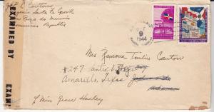 Dominican Republic #401 & C46 on Censored Cover 1944