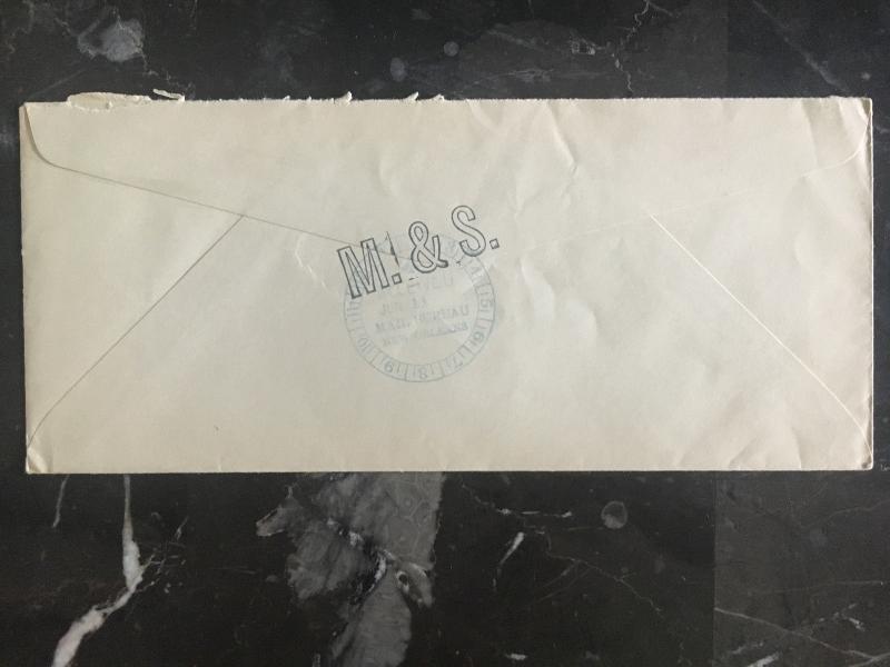 1920s Tela Honduras M&S Cover to USA United Fruit Company Mail Scarce Stampless