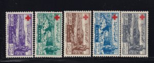 Lebanon Scott # CB5 - 9 set VF OG previously hinged cv $ 120 ! see pic !