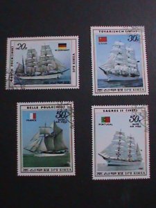 ​KOREA-1987 WORLD FAMOUS SALLING SHIPS CTO-- VF WE SHIP TO WORLD WIDE