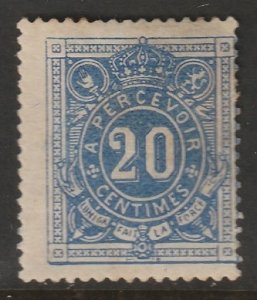 Belgium 1870 Sc J2 postage due MH*