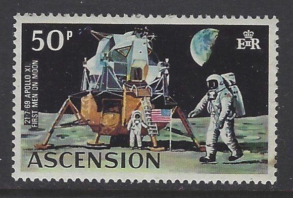 Ascension, Scott #150; 50p US Astronauts and Moon Landing Module, MH