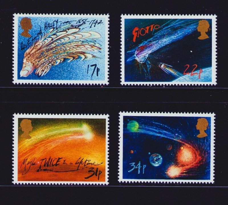 1986 GREAT BRITAIN  Halley's Comet Set MNH Sc 1133-1136