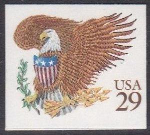 2595 29c Eagle and Shield Booklet Single Mint Never Hinged  VF