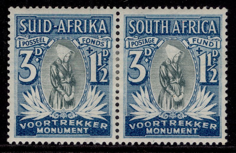 SOUTH AFRICA GV SG53, 3d + 1½d grey-green & blue, M MINT.