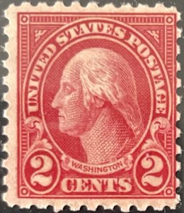 Scott #583 1924 2¢ George Washington rotary perf. 10 MNH OG