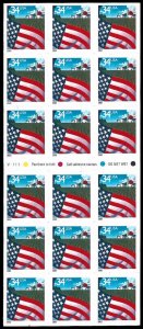 3450a MNH ATM Pane of 18, First Class Flag over Farm P#V1111 *