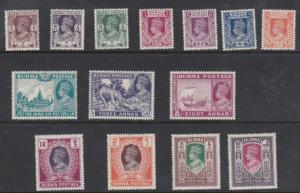 BURMA  1946  S G 51 - 63  PART  SET OF 14 MH  (NO 3A6P)  CAT £60