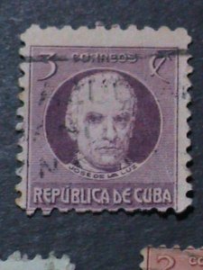 ​CUBA- FAMOUS PERSONS VERY OLD CUBA STAMPS USED- VF WE SHIP TO WORLD WIDE.