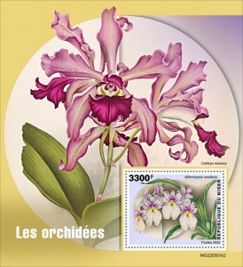 Niger - 2022 Miltoniopsis Vexillaria Orchid - Stamp Souvenir Sheet - NIG220301b2