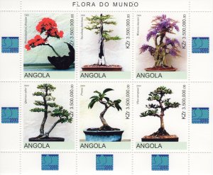 Angola 2000  BONSAI - BANGKOK 2000 Philatelic Exhibition Sheetlet (6) MNH