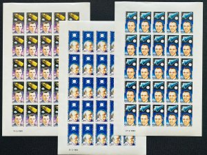 Sheets of Stamps Complete Set Space (Gagarine/Shepard/Hersch) Gabon 1981 Imperf.