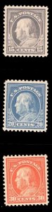 MOMEN: US STAMPS #514-516 MINT OG NH CHOICE VF+ LOT #78436