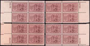 US Stamp #1020 MNH Louisiana Purchase Matched PlateBlocks/4