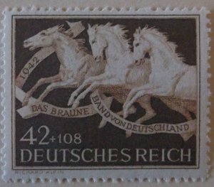 Germany B205  MNH Horse, Nazi WWII Topical Full Set Cat $8.50