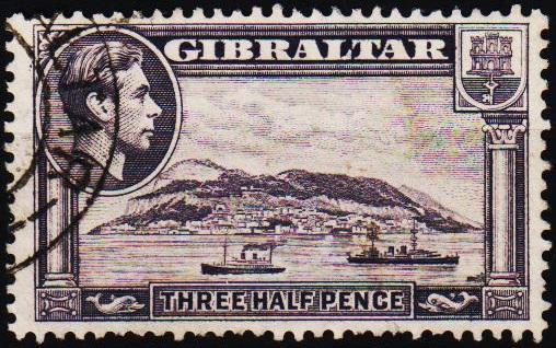 Gibraltar. 1938 1 1/2d S.G.123b Fine Used